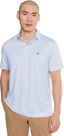 Vineyard Vines Printed Sankaty Polo Mens Clothing Micro Barracuda : 2XL, Polyester/Elastane