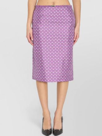 Gucci silk midi skirt all over morsetto