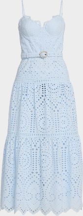 Generation Love Zuria Belted Eyelet Maxi Dress