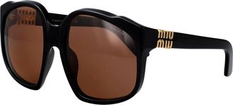 Miu Miu Womens Sunglasses 0mu A07s Black Acetate
