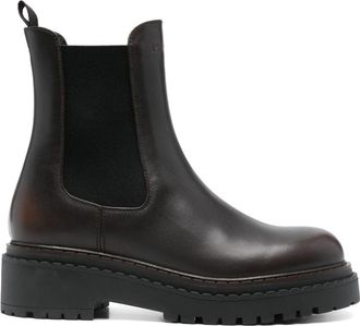 Prada Chunky Sole Chelsea Boots - Womens - Calf Leather/Rubber
