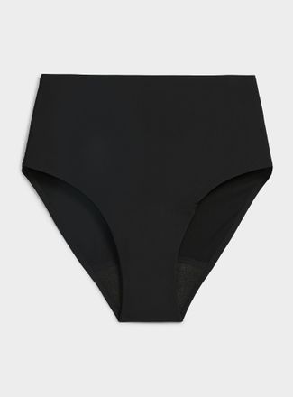 Miiyu Womens Ultra-thin high-waist bikini period panties Absorption: moderate 2-pack