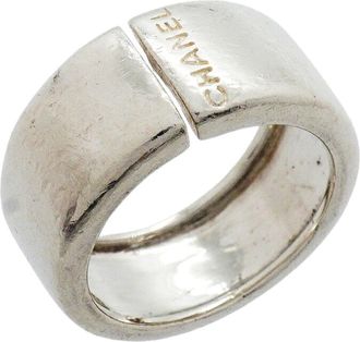 Chanel Silver 925 Band Ring (Pre-Owned)
