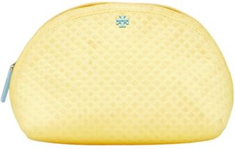 Tory Burch Yellow Canvas Pouch (Pre-Owned)