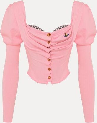 Vivienne Westwood Bea Corset Cardigan Cotton / Cashmere Pink 38 Women
