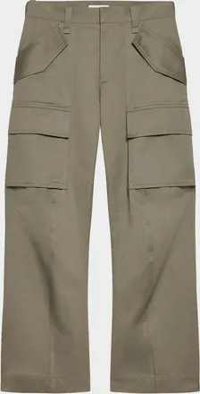 Helmut Lang Men & apos;s Chino Twill Wide Leg Cargo Pants