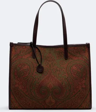 Etro Arnica Large coated canvas tote bag