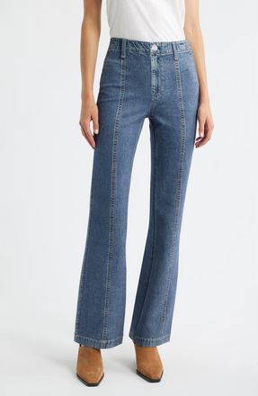 Rag & Bone Miramar Olivia High Waist Wide Leg Ponte Pants in Blue at Nordstrom, Size Xx-Small