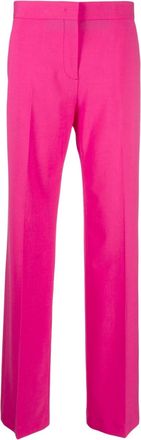 Msgm high-waist wide-leg wool trousers - women - Virgin Wool/Polyester/Elastane - 38 - Pink