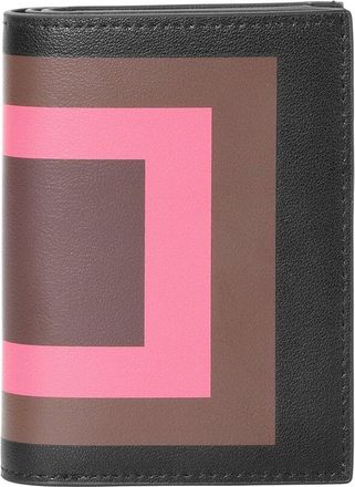 Tiffany & Fred Geometric Print Leather Wallet