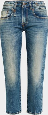 R13 Boy Straight Cropped Jeans