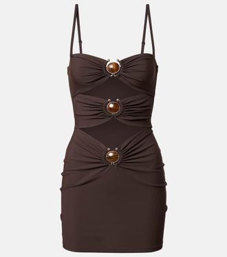 CHRISTOPHER ESBER Cutout embellished ring-detail minidress