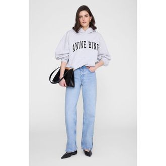 Anine Bing Harvey New Classic Sweatshirt in Medium Heather Grey at Nordstrom, Size Xx-Small