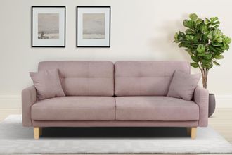 HOME AFFAIRE 3-Sitzer »TRIPLO optionale Schlafsofa mit Bettkasten, Masse B/T/H: 215/100/89 cm« Wahlweise Bettfunktion - Liegefläche 145x191 cm, Rücken-, Zierkissen