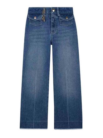 Chlo&eacute; Patch Pocket Charm-Detail Jeans