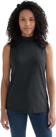 Roaman's Ultimate Sleeveless Mockneck Tee in Black at Nordstrom, Size 12