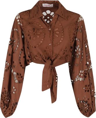 MC2 Saint Barth Febe shirt - women - Cotton - M - Brown