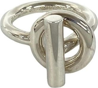 Herm&egrave;s Silver Silver 925 Band Ring (Pre-Owned)