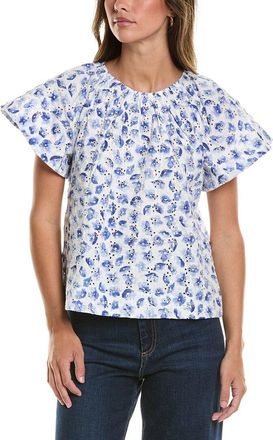 CeCe by Cynthia Steffe Cece Broderie Flare Sleeve Top