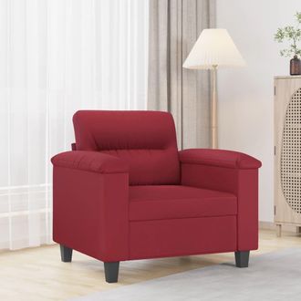 vidaXL Sill&oacute;n Cuero Sint&eacute;tico Rojo Tinto 60 Cm Vidaxl