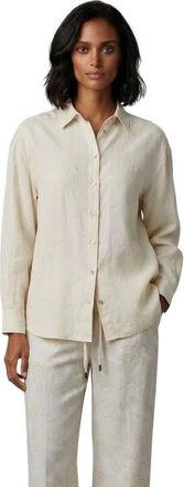 Lords of Harlech Womens Long Sleeve Linen Shirt in Natural at Nordstrom, Size Xx-Large
