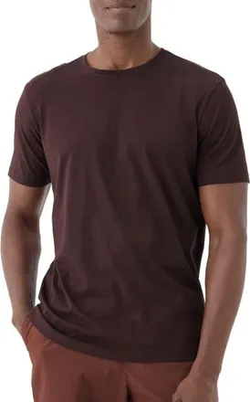 Pact Organic Cotton Softspun Essential Crewneck Tee in Plum at Nordstrom, Size X-Large