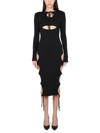 Andreadamo Midi Dress With Cut-Out Details