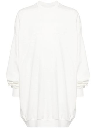 Rick Owens oversized cotton sweatshirt - White