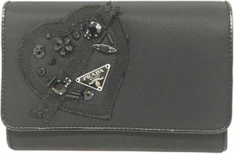 Prada Pre-owned Canvas wallets - Dames - Vintage Accessoires - Zwart - ONE Size - Nylon - Vintage