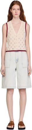 Sandro Crochet-style top in Ecru at Nordstrom, Size X-Large
