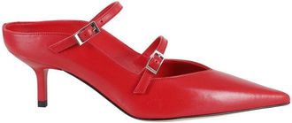 Giampaolo Viozzi Pointed Toe Nappa Pump With Double Strap Detail