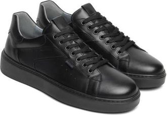 Nero Giardini Leather Low Top Sneaker in Black at Nordstrom, Size 42