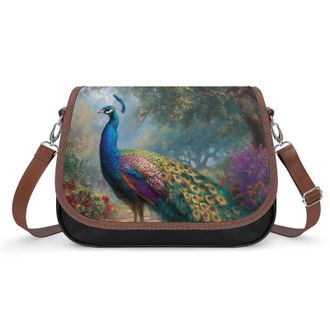 Generic Peacock Painting Fashion Womens Crossbody Bags Novelty Handbag Shoulder Bag Purse