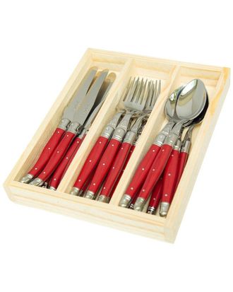 Jean Dubost 18Pc Everyday Flatware Set With Tray