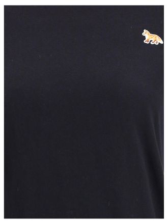 Maison Kitsun&eacute; Embroidered Logo T-Shirt - Black