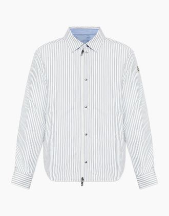 Moncler Mens Reversible Crescent Shirt Jacket Blue - Size: Regular/42