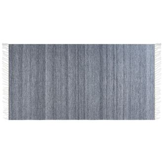 Beliani Alfombra Gris 80 X 150 Cm Pet Reciclado Flecos Interior Exterior Malhia