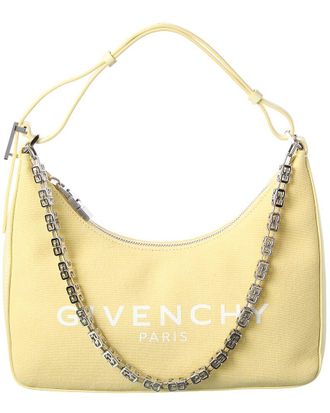 Givenchy Moon Cut Out Small Canvas & Leather Hobo Bag