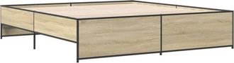 vidaXL Bed Frame without Mattress Sonoma Oak 180x200 cm Super King Vidaxl