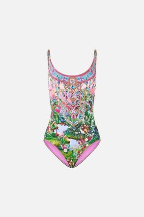 Camilla Scoop Neck One Piece With Scoop Back in Turkish Delight at Nordstrom, Size X-Large Au