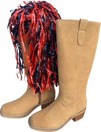 Mia Shoes Womens Duston Suede Riding Boots In Tan