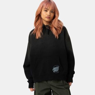 Santa Cruz Kapuzensweatshirt SANTA CRUZ IMPRINT MOON DOT HOOD, Damen, Gr. 8 (S), schwarz (schwarz wash), Obermaterial: 80% Baumwolle, 20% Polyester, Sweatshirts 