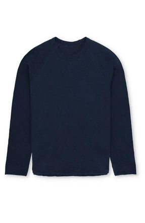 Fortela Indiana Cotton Long Sleeve T-Shirt in Navy Blue at Nordstrom, Size Xx-Large