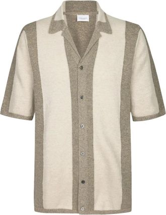 Profuomo Heren, Overhemden, Beige, Maat: XL
