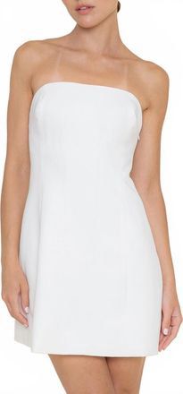FORE COLLECTION Strapless Bow Back Mini Dress In White