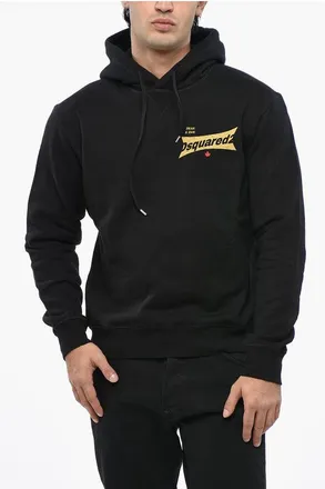Dsquared2 Fleeced-Cotton Hoodie with Side Logo size Xxl