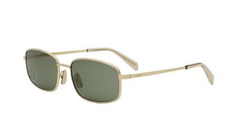Celine RHINESTONE TRIOMPHE Green Rectangular Ladies Sunglasses CL40285U 30N 60