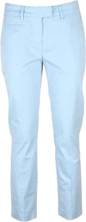 Dondup Katoen Elastaan Broek - Dames - Slim Fit Broeken - Blauw - W25 - Katoen - Broeken