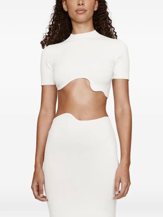 CHRISTOPHER ESBER Maparadita cut-out short-sleeve top - White
