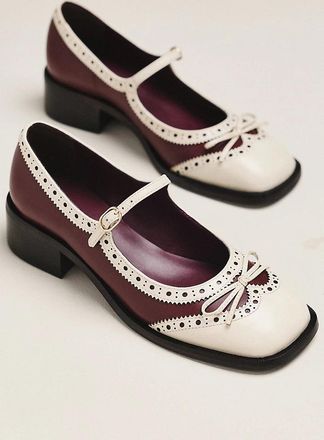 Maeve Bow Mary Jane Brogue Heels